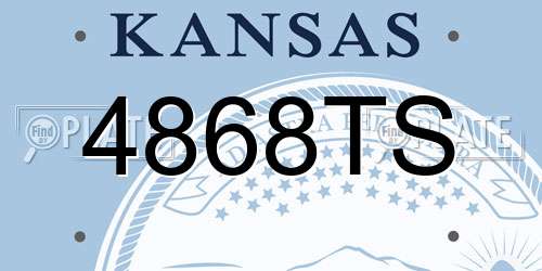 4868TS Kansas License Plate