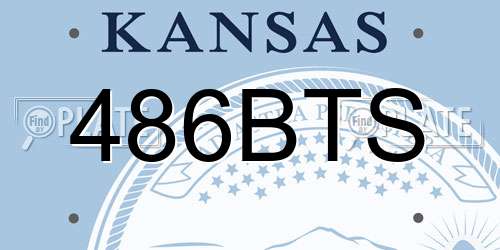 486BTS Kansas License Plate