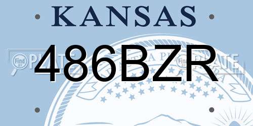 486BZR Kansas License Plate