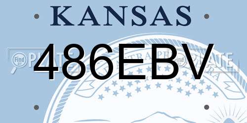 486EBV Kansas License Plate