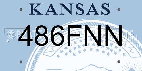 486FNN Kansas License Plate