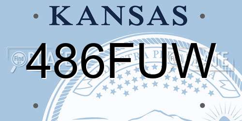486FUW Kansas License Plate