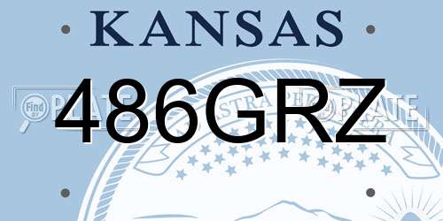 486GRZ Kansas License Plate