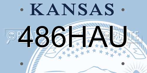 486HAU Kansas License Plate