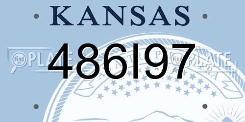 486I97 Kansas License Plate