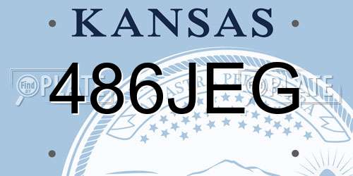 486JEG Kansas License Plate