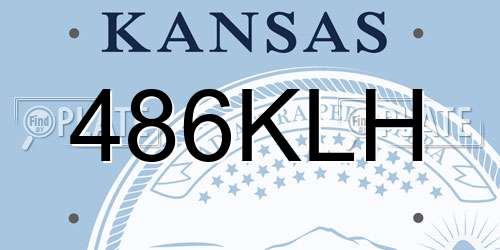 486KLH Kansas License Plate