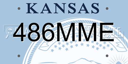 486MME Kansas License Plate