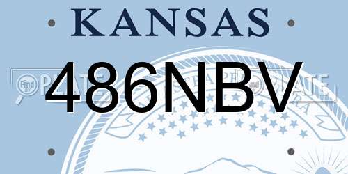 486NBV Kansas License Plate