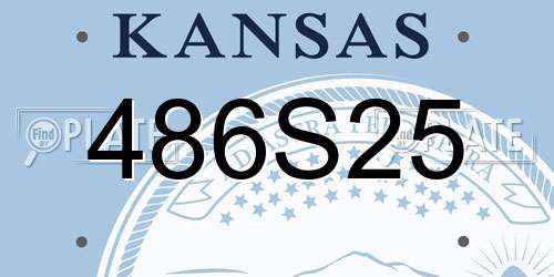 486S25 Kansas License Plate