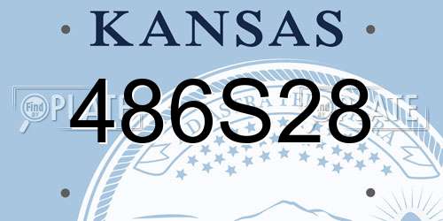 486S28 Kansas License Plate