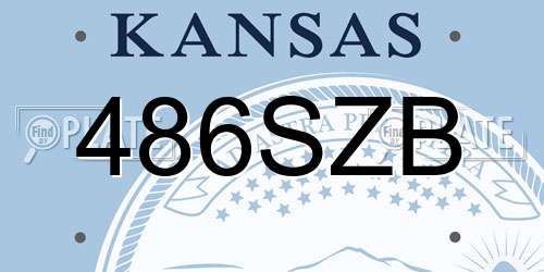 486SZB Kansas License Plate