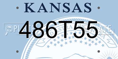 486T55 Kansas License Plate