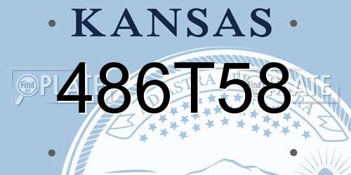 486T58 Kansas License Plate