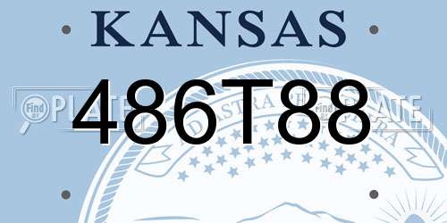 486T88 Kansas License Plate