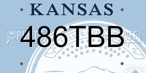 486TBB Kansas License Plate