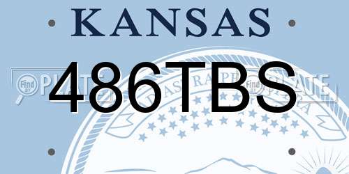 486TBS Kansas License Plate