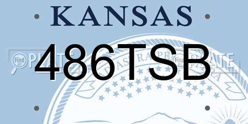 486TSB Kansas License Plate