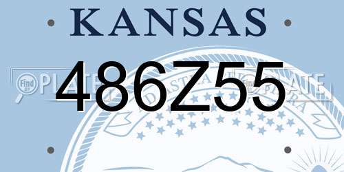 486Z55 Kansas License Plate