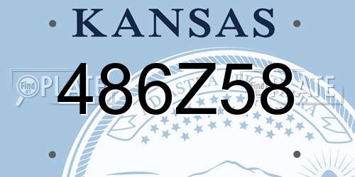 486Z58 Kansas License Plate