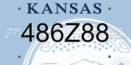 486Z88 Kansas License Plate