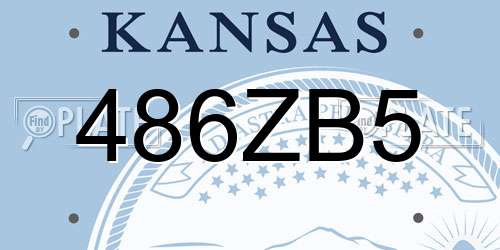 486ZB5 Kansas License Plate