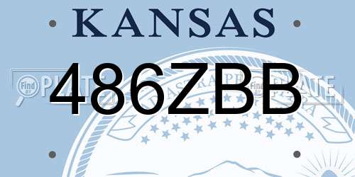 486ZBB Kansas License Plate