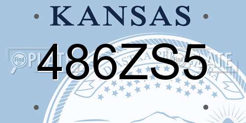 486ZS5 Kansas License Plate