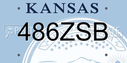 486ZSB Kansas License Plate