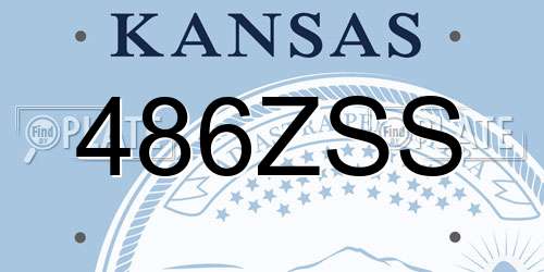 486ZSS Kansas License Plate