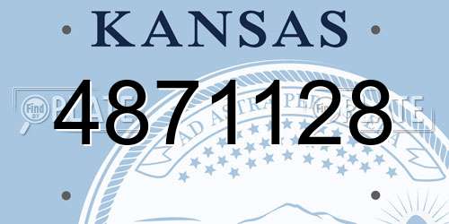 4871128 Kansas License Plate