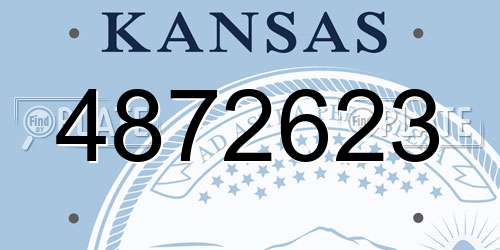 4872623 Kansas License Plate