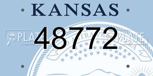 48772 Kansas License Plate