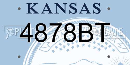 4878BT Kansas License Plate
