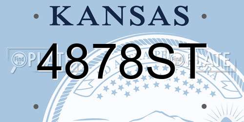 4878ST Kansas License Plate