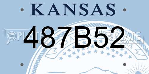 487B52 Kansas License Plate