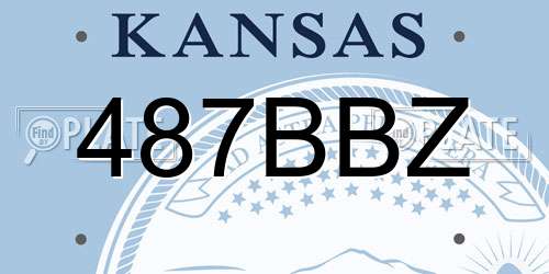 487BBZ Kansas License Plate