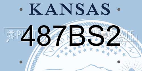 487BS2 Kansas License Plate
