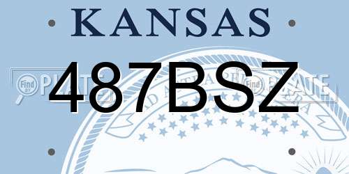 487BSZ Kansas License Plate
