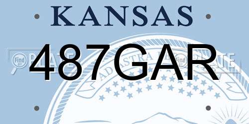 487GAR Kansas License Plate
