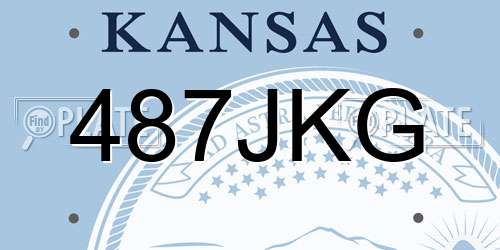 487JKG Kansas License Plate