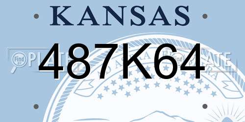 487K64 Kansas License Plate