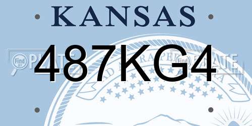 487KG4 Kansas License Plate
