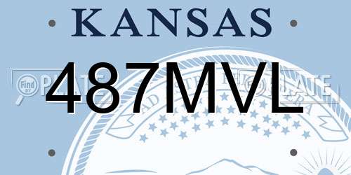 487MVL Kansas License Plate