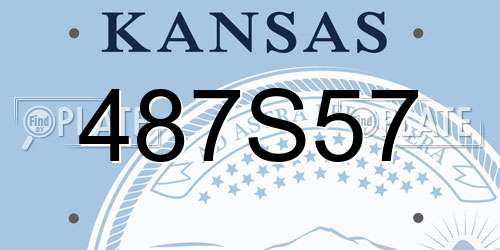 487S57 Kansas License Plate