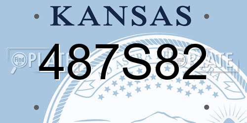 487S82 Kansas License Plate
