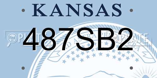 487SB2 Kansas License Plate