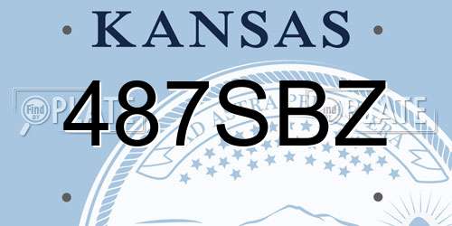 487SBZ Kansas License Plate