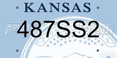487SS2 Kansas License Plate