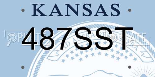 487SST Kansas License Plate